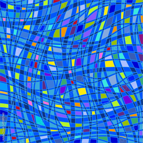 Colorful waves pattern. Repeating vector texture.