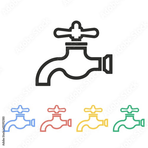 Faucet - vector icon.