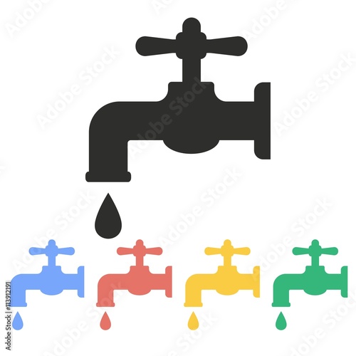 Faucet - vector icon.