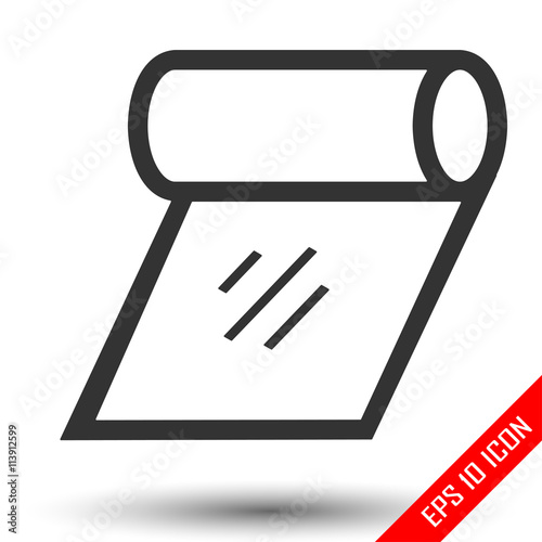 Tissue icon. Tissue sign. Simple flat logo of tissue on white background. Vector illustration.