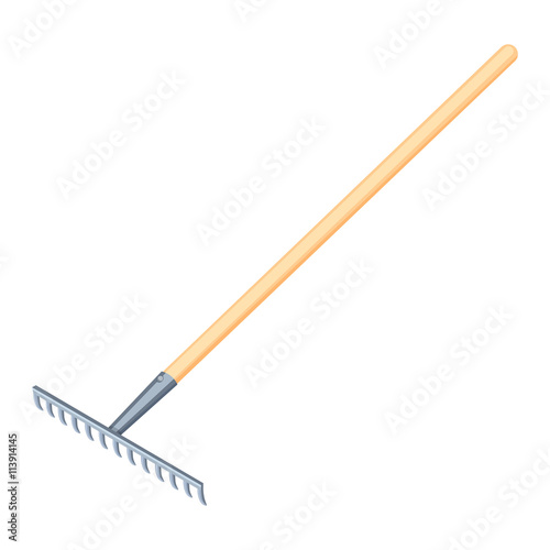 gardening rake vector illustration isolated on white background