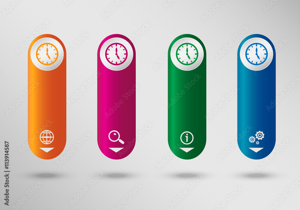 Watch on vertical infographic design template, can be used for w Watch on vertical infographic design template, can be used for w