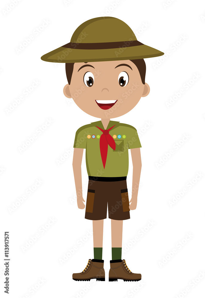 avatar boy with colorful clothes and hat,vector graphic