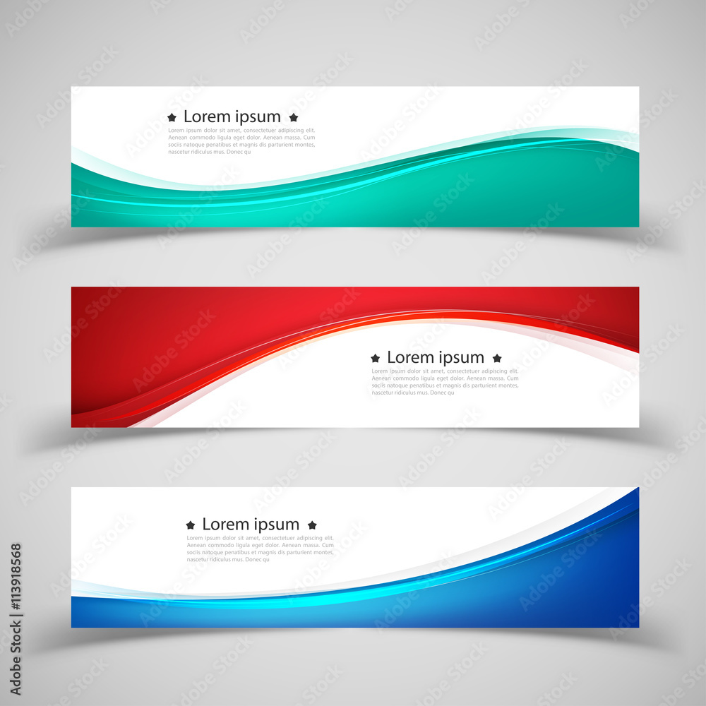 Fototapeta premium Set of banner templates. modern abstract design.
