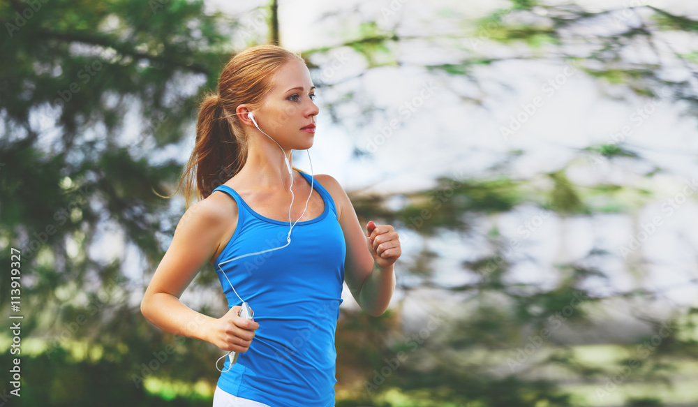 happy girl runner in for sports and fitness runs in summer in pa happy girl runner in for sports and fitness runs in summer in pa