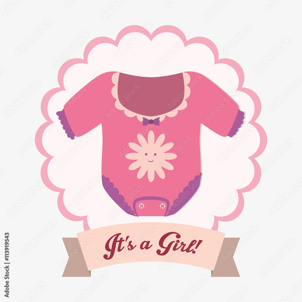 Naklejka premium Baby shower invitation card