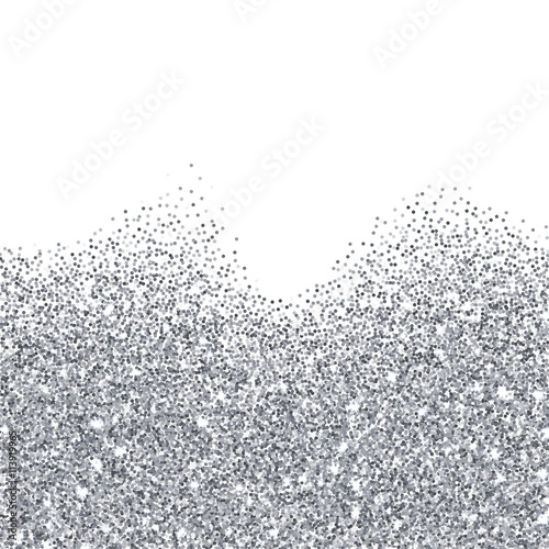 Silver glitter textured border