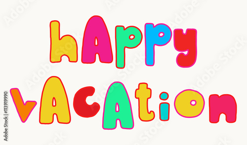 Bright Summer vacation lettering