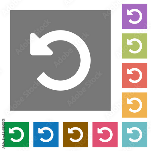 Undo changes square flat icons