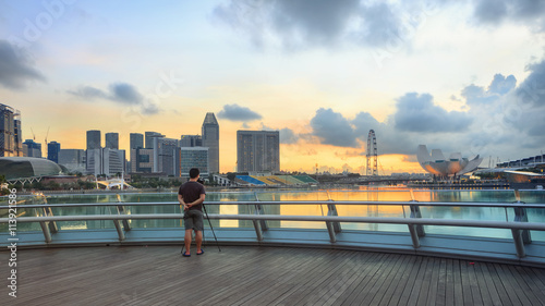 Photography Singapore Marina Bay sunrise with photographer