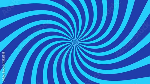 bright radial swirl motion background loop blue