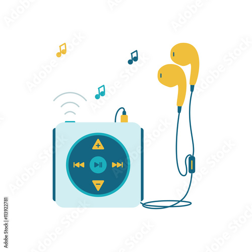 Music device flat icon.