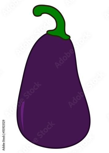 cute eggplant vector illustration
