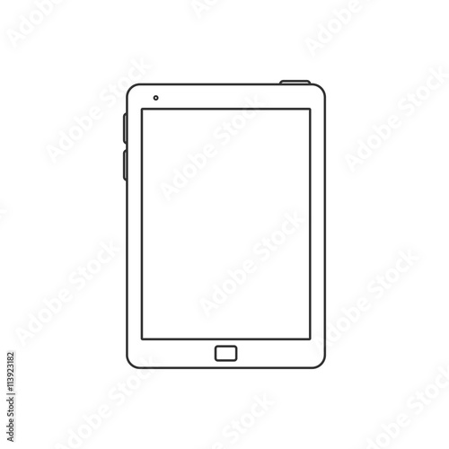 Tablet computer line icon.