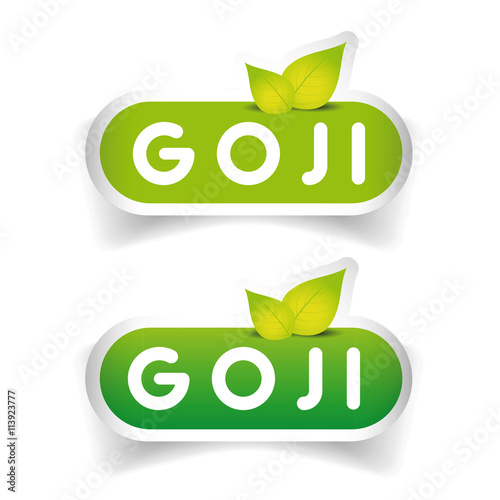 Goji sign label vector