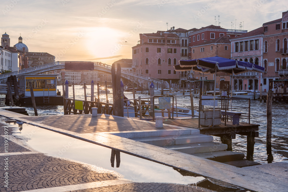 Grand Canal of Venice at Sunset