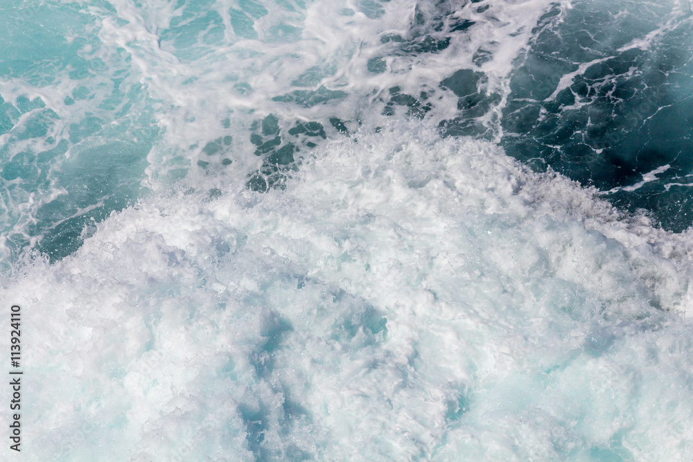 Background with rough sea foam