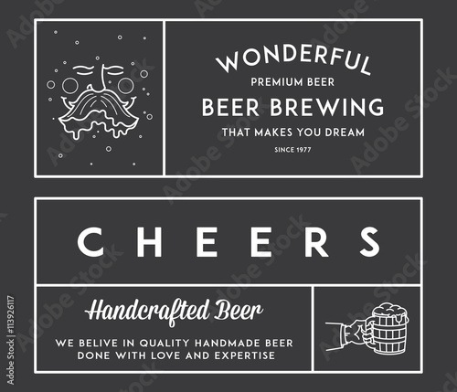 Beer craft White on Black