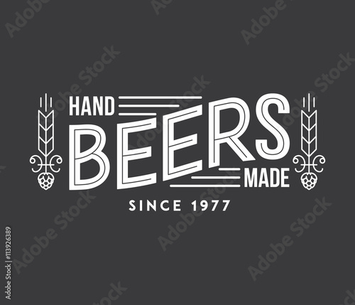 Hand Made Beers White on Black