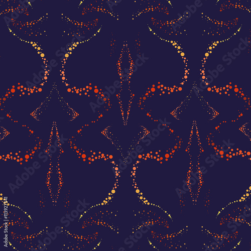 Texture of fire. Pattern of red lights, abstract fire flames suitable for fabric decoration. Vector Illustration