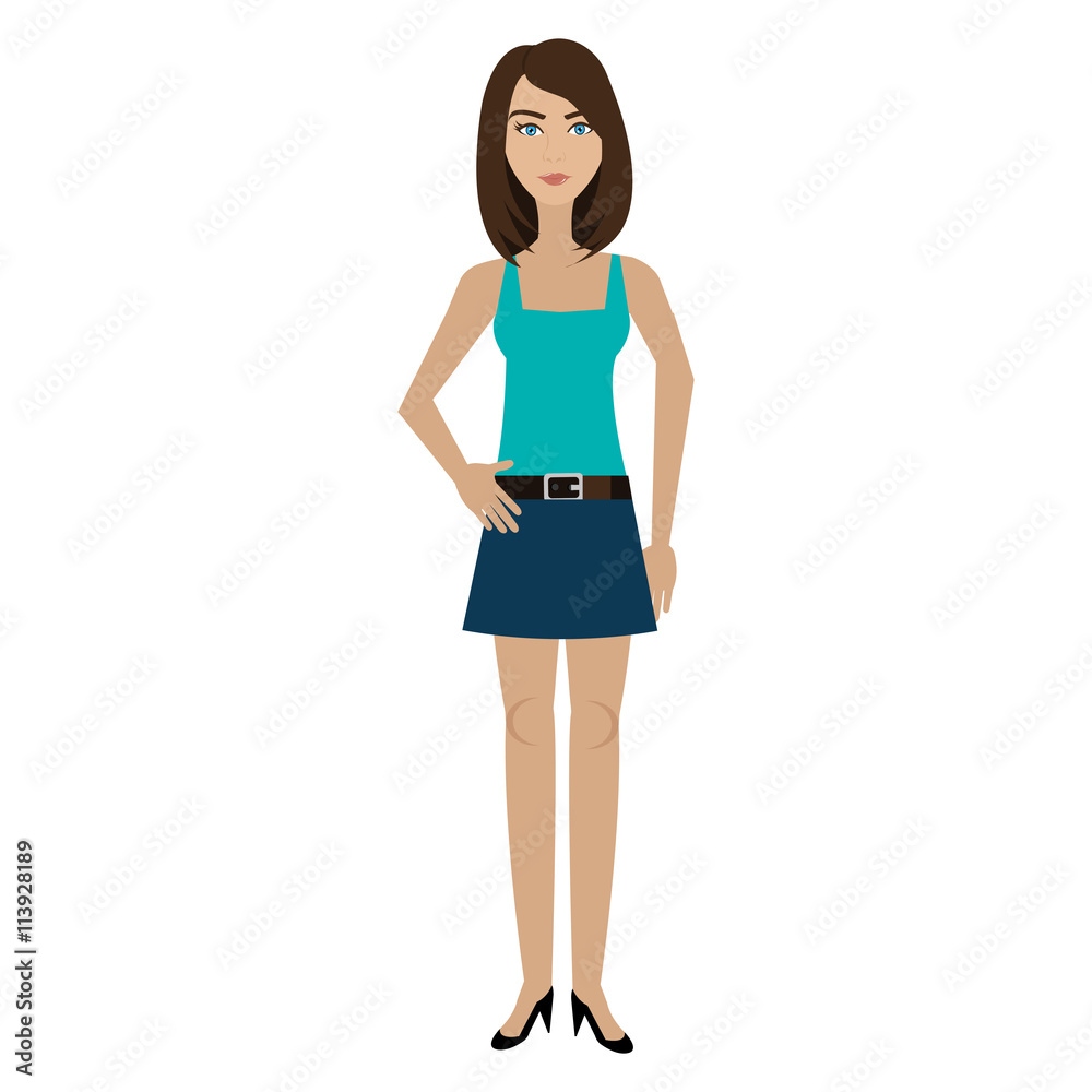 hipster avatar woman wearing colorful clothes over isolated background,vector illustration hipster avatar woman wearing colorful clothes over isolated background,vector illustration