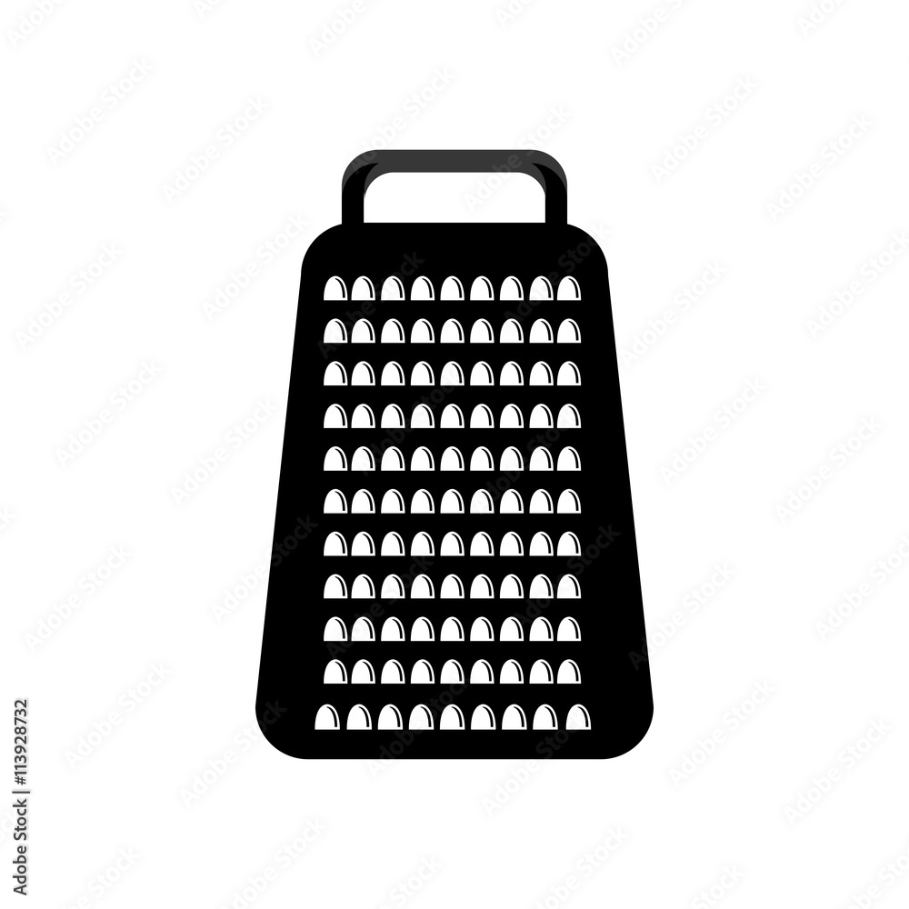 black cheese grater front view over isolated background,vector illustration black cheese grater front view over isolated background,vector illustration