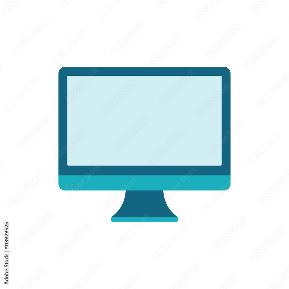 Desktop with blank screen. Desktop with blank screen.