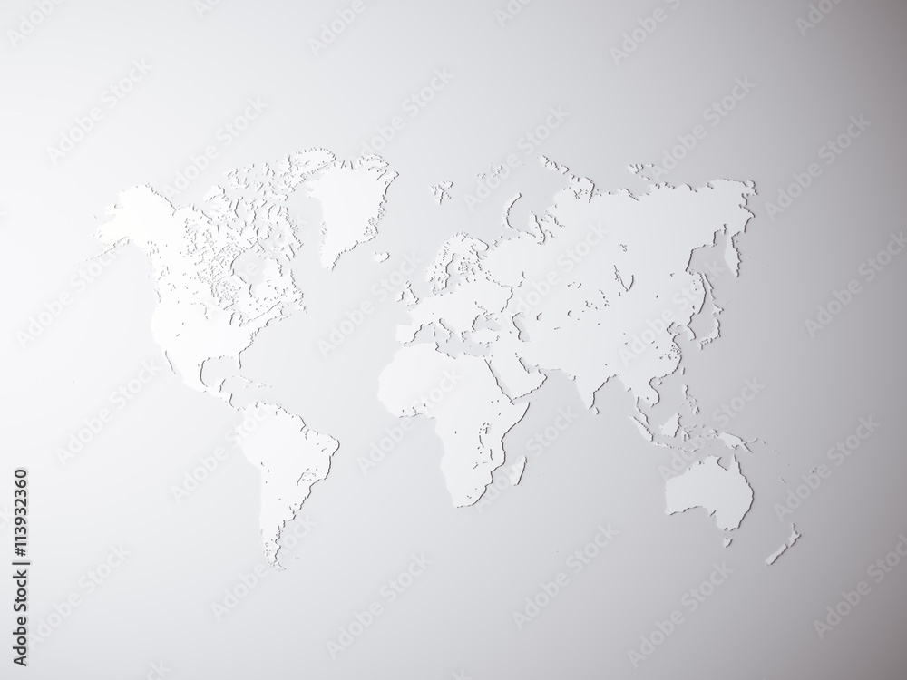 Blank Grey Political World Map. 3D rendering. Empty concrete wall background. High textured row materials. Mockup ready for business information. Horizontal. Blank Grey Political World Map. 3D rendering. Empty concrete wall background. High textured row materials. Mockup ready for business information. Horizontal.