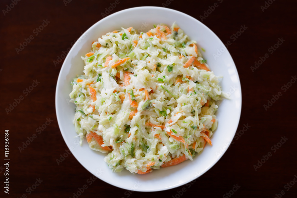 Coleslaw in bowl