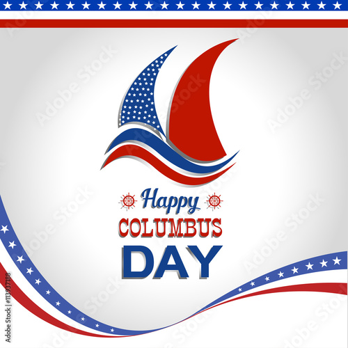 Happy Columbus Day Vector illustration