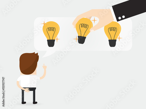 businessman or boss sharing ideas with collaborative team
