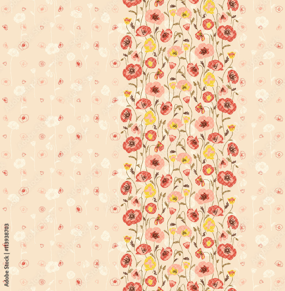 Vivid repeating floral - For easy making seamless pattern use it for filling any contours Vivid repeating floral - For easy making seamless pattern use it for filling any contours