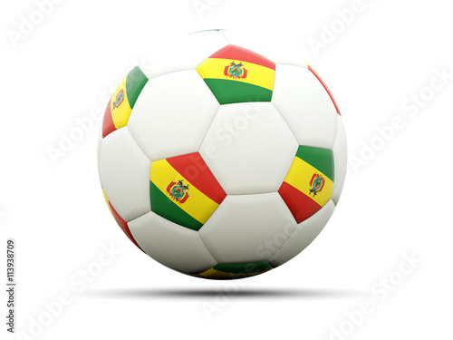 Flag of bolivia on football