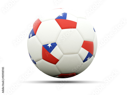 Flag of chile on football