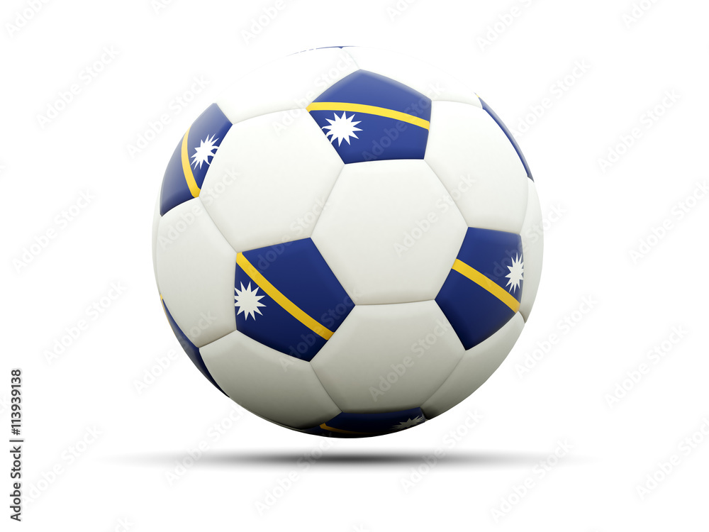 Flag of nauru on football