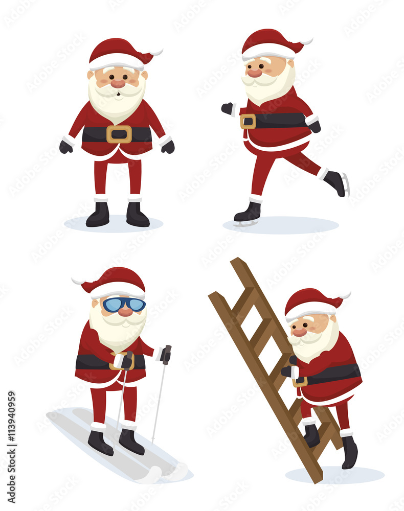 figures set santa claus isolated icon design, vector illustration graphic figures set santa claus isolated icon design, vector illustration graphic