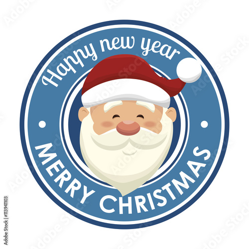 santa claus head  isolated icon design, vector illustration  graphic 