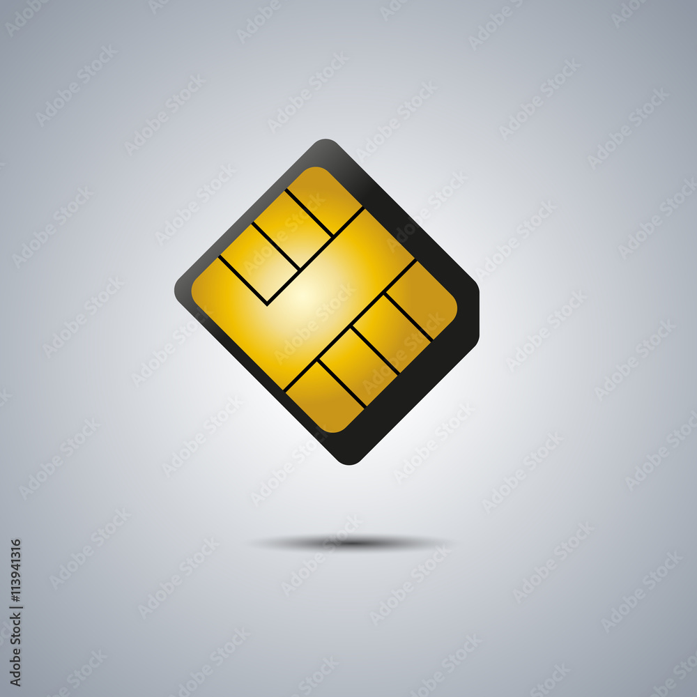 SIM card, vector illustration. SIM card, vector illustration.
