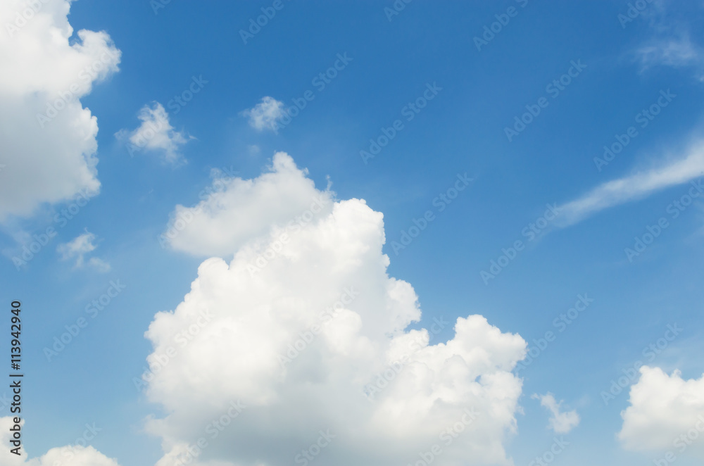 Blue sky with cloud