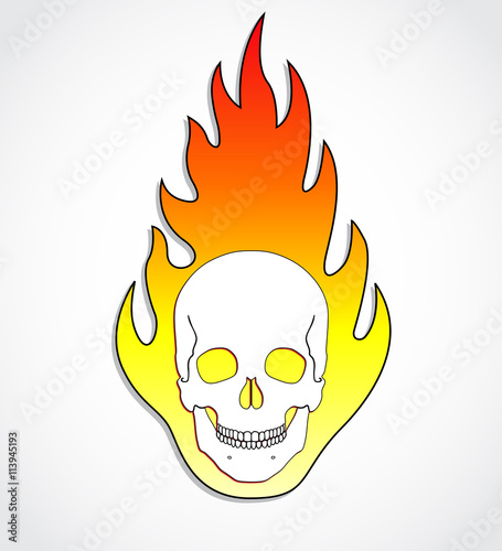 skull on fire