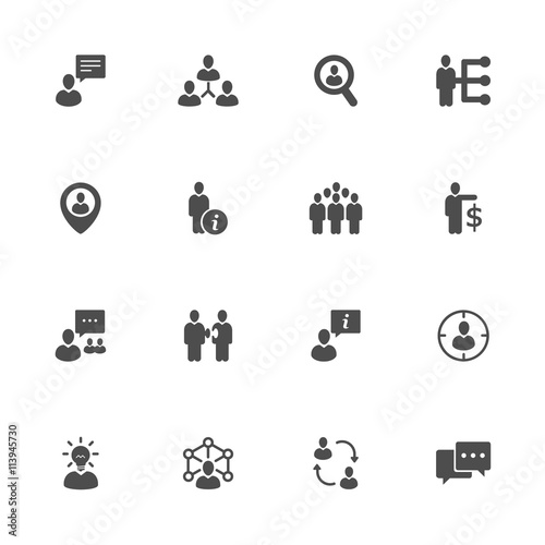 Business icons black