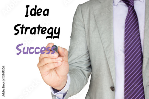 Business expert explaines success concept
