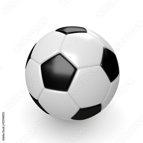 3d rendered soccer ball isolated on white