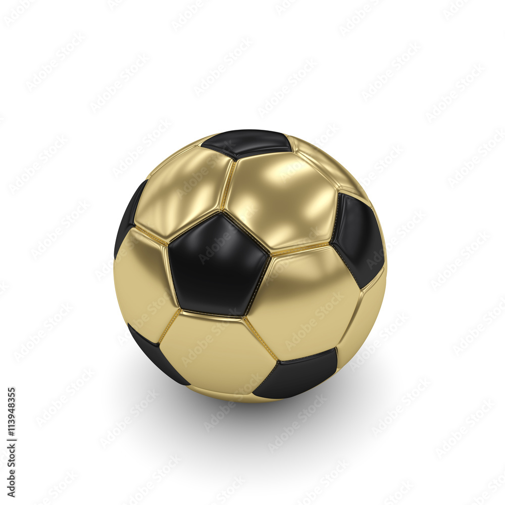 3D rendered golden ball isolated on white 3D rendered golden ball isolated on white