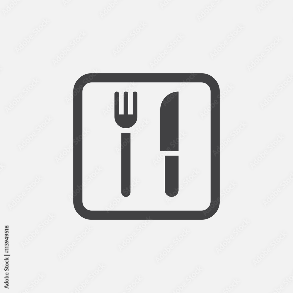 fork and knife icon fork and knife icon