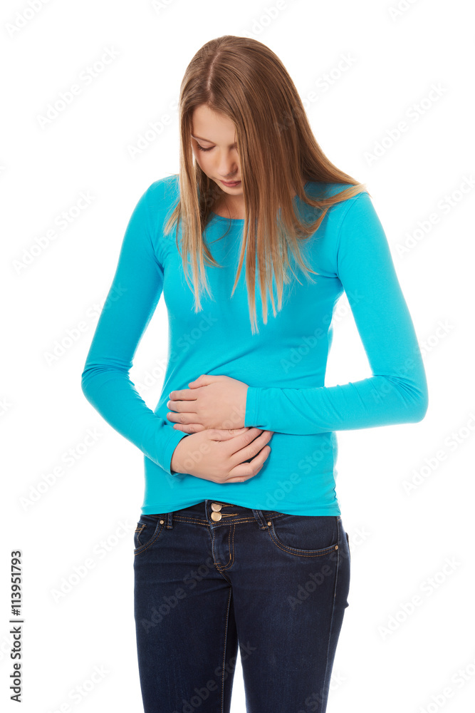 Obraz premium Woman having stomachache