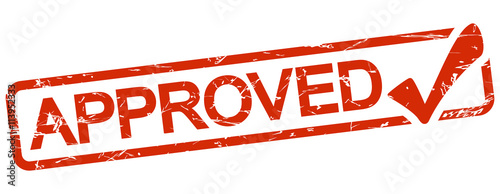red stamp with text approved