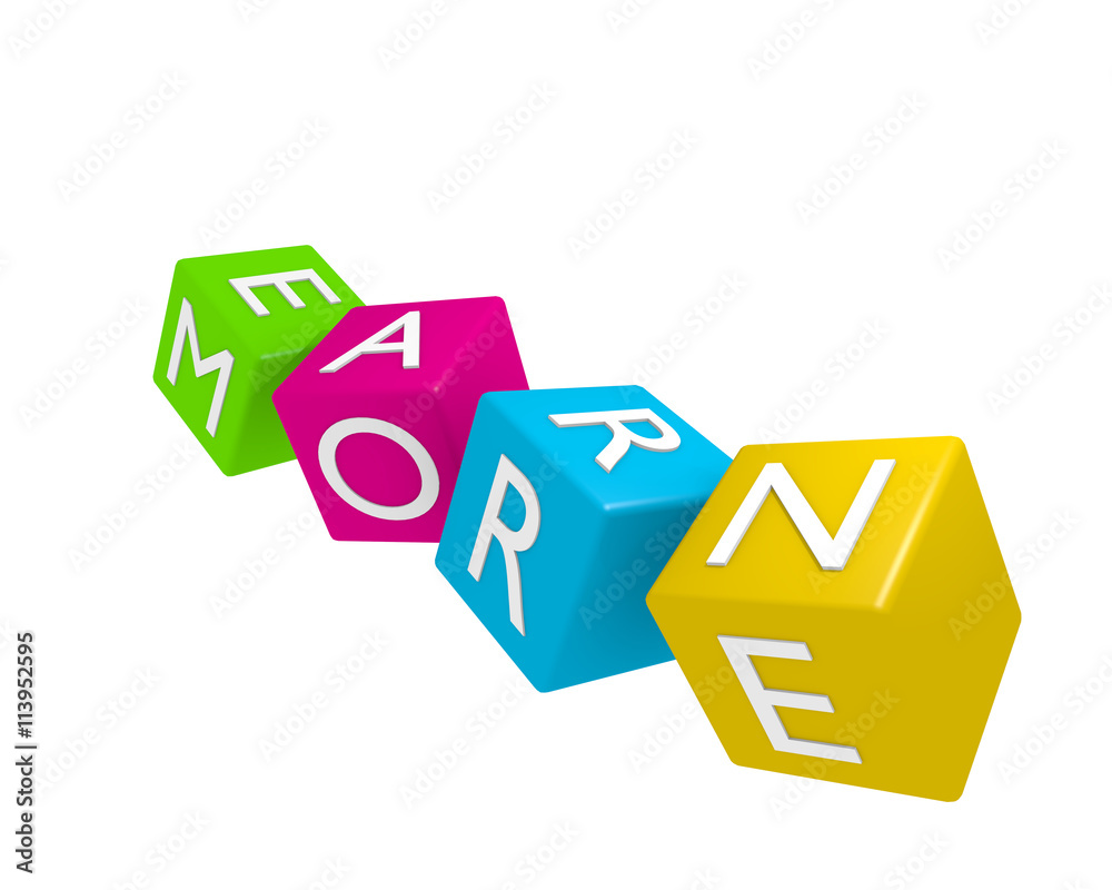 Obraz premium Earn more concept with dices, 3d rendering