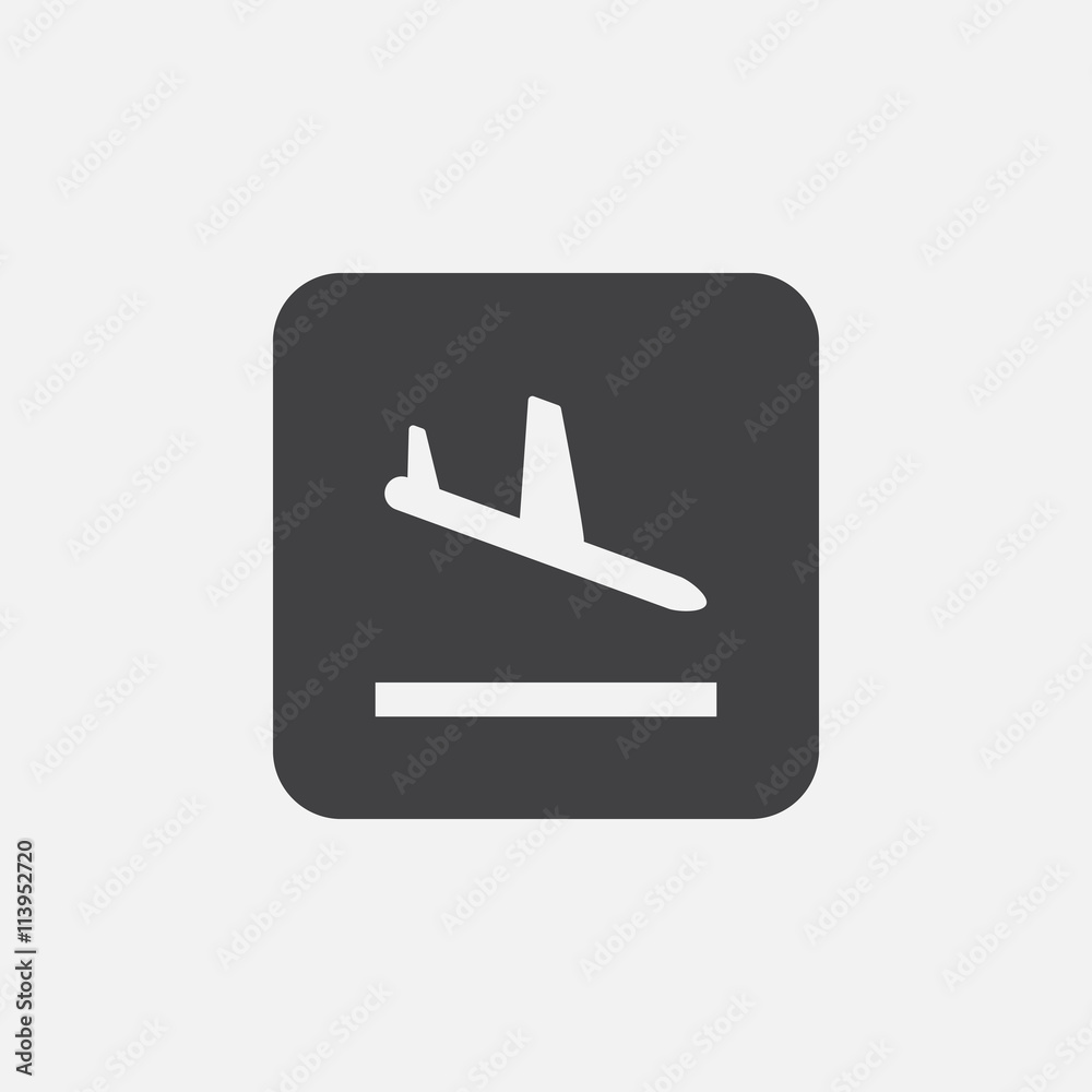 plane landing icon plane landing icon