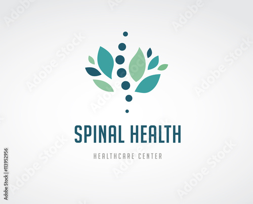 Chiropractic, massage, back pain and osteopathy icon